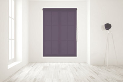 Caecus Blinds Straight Edge Roller Blind Aubergine 090Cm - image 1