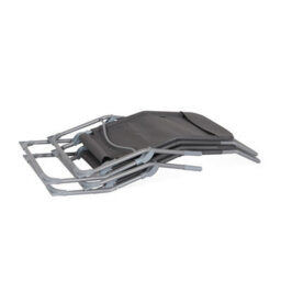Sweeek. Set Of 4 Textilene Folding Sun Loungers With 2 Positions Levito X4 Anthracite 57X168X93 Cm - thumbnail 9