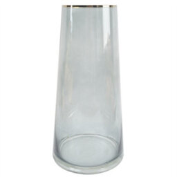 80Cm Artificial Purple Sunflower And Gold Leaf Display Glass Vase - thumbnail 7