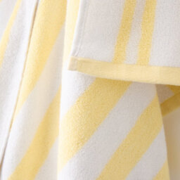 Bianca Fine Linens Reversible Stripe Cotton Jacquard Bath Towel Yellow - thumbnail 2