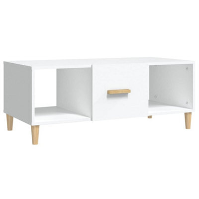 Berkfield Stylish Coffee Table White 102X50X40 Cm Engineered Wood - image 1
