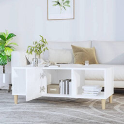Berkfield Stylish Coffee Table White 102X50X40 Cm Engineered Wood - thumbnail 6
