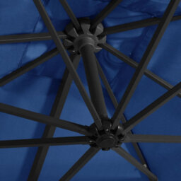 Walplus Cantilever Garden Parasol With Led Lights And Steel Pole 250X250 Cm Azure Blue - thumbnail 6