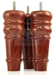 L&F 4 Replacement Furniture Feet Mahogany Stain Turned Wooden Legs 165mm High Settee Chairs Sofas Footstools M10 (10mm) Tsp2071 - thumbnail 4