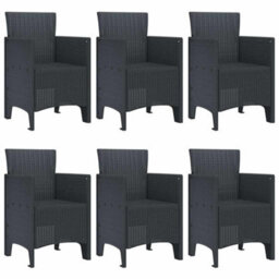 Berkfield Garden Dining Set 7 Pcs Anthracite - thumbnail 4