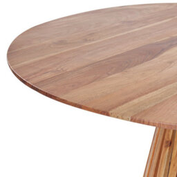 Beliani Dining Table Mesilla Brown 120 Cm 120 Cm Acacia Wood - thumbnail 4