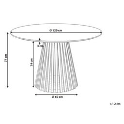 Beliani Dining Table Mesilla Brown 120 Cm 120 Cm Acacia Wood - thumbnail 3
