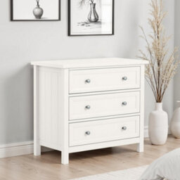 Oakham Premium Solace 3 Drawer Wide Chest - Surf White - thumbnail 2