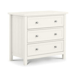 Oakham Premium Solace 3 Drawer Wide Chest - Surf White - thumbnail 1