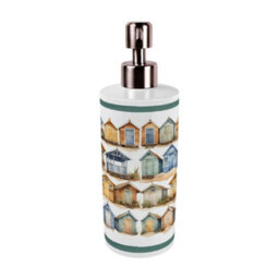 Purely Home Beach Huts Stainless Steel Soap Dispenser - Pump Action Refillable Bathroom & Kitchen Décor - thumbnail 3