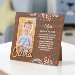 History & Heraldry Pre-Personalised Picture Frame With Child's Name And Meaning - Olivia - For 8.5 X 11Cm Photo - Over 90 Titles Available - thumbnail 2
