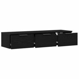Walplus Wall Cabinet Black Oak 102 X 30 X 20 Cm Engineered Wood - thumbnail 2