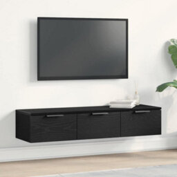 Walplus Wall Cabinet Black Oak 102 X 30 X 20 Cm Engineered Wood