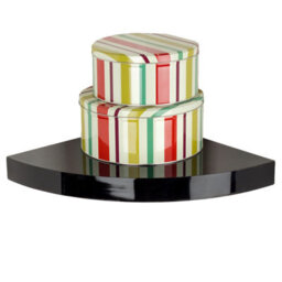 Core Products 295mm Floating Hudson Corner Shelf Kit, Black High Gloss