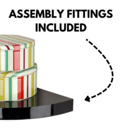 Core Products 295mm Floating Hudson Corner Shelf Kit, Black High Gloss - thumbnail 4
