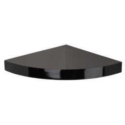 Core Products 295mm Floating Hudson Corner Shelf Kit, Black High Gloss - thumbnail 5