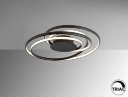 Luminosa Lighting Luminosa Danza Integrated Led Semi Flush Ceiling Light Black 3000K - Uk Stock - thumbnail 3
