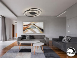 Luminosa Lighting Luminosa Danza Integrated Led Semi Flush Ceiling Light Black 3000K - Uk Stock - thumbnail 2