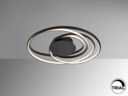 Luminosa Lighting Luminosa Danza Integrated Led Semi Flush Ceiling Light Black 3000K - Uk Stock - thumbnail 4