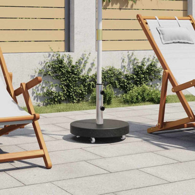 Walplus Parasol Base Granite 30 Kg Round Black - image 1