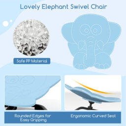 Gainoom Kids Blue Sensory Swivel Chair Elephant Spinning Chair - thumbnail 7