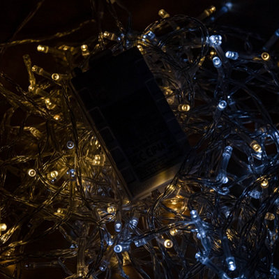 Samuel Alexander 20M 200 Led Battery Operated Christmas String Lights With Timer In Cool & Warm White - image 1