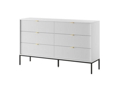Arte Elegant Nova Chest Of Drawers H830mm W1540mm D390mm In White Matt - Timeless Storage Solution - image 1