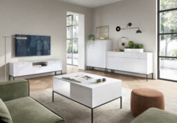 Arte Elegant Nova Chest Of Drawers H830mm W1540mm D390mm In White Matt - Timeless Storage Solution - thumbnail 5
