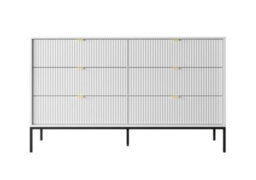 Arte Elegant Nova Chest Of Drawers H830mm W1540mm D390mm In White Matt - Timeless Storage Solution - thumbnail 3