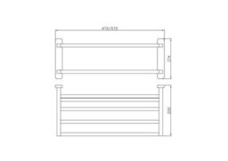 Aquarius Auro Towel Shelf Brushed Brass Aqau52457 - thumbnail 2