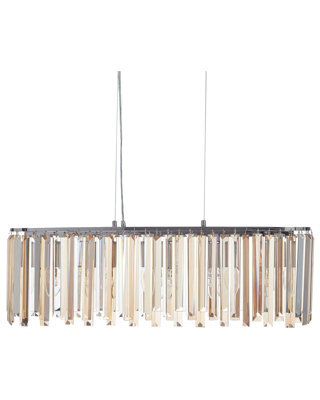 Wyld And Coco Lumina Chrome Crystal Chandelier Pendant Light With Adjustable Cord, 68Cm Diameter, 120Cm Drop - image 1