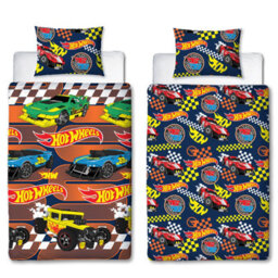 Character World Hot Wheels Kids Single Duvet Reversible Bedding Cars Quilt Cover