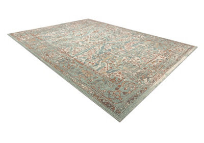 RugsX Wool Carpet Soho 477.04.la400 Osta - Ornament, Frame, Natural Green Beige 135X200 Cm - image 1