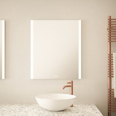 FNX Bathrooms Windsor 800X600mm Led Bathroom Mirror With Bluetooth, Demister & Tunable White - Portrait - image 1