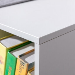 Homcom Kids Cabinet W/ Six Compartments For Toys, Clothes, Books - Grey - thumbnail 8