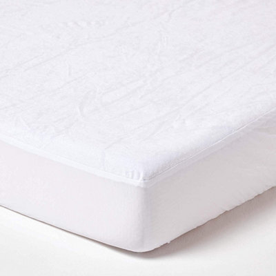 Homescapes Terry Towelling Waterproof Mattress Protector, Euro 140 X 200 Cm - image 1
