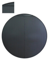 Mirroroutlet The Fenestra Black Extra Large Circular Window Metal Wall And Leaner Mirror 200Cm X 200Cm - thumbnail 6