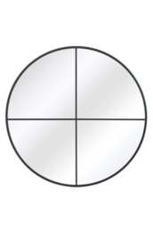 Mirroroutlet The Fenestra Black Extra Large Circular Window Metal Wall And Leaner Mirror 200Cm X 200Cm - thumbnail 2