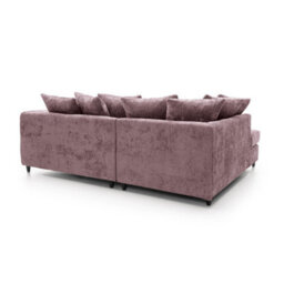 Abakus Direct Harriet Crushed Chenille Left Facing Corner Sofa In Pink - thumbnail 6