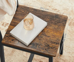 Modcraft Set Of 2 Industrial Dining Chairs With Steel Frame And Rustic Brown Particleboard Seats - thumbnail 5