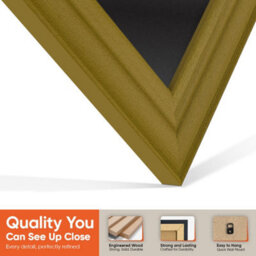 "16X16"" Gold Classic Vinyl Record Frame With Black Mount For 12 Inch Lp Disc - Ak Frames" - thumbnail 3