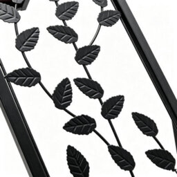 Leaf Pattern C Shaped Coffee End Table Small Sofa Side Table - thumbnail 5