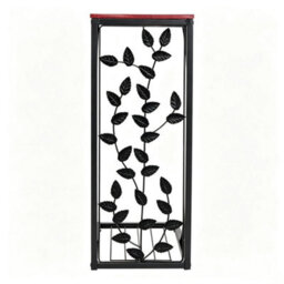 Leaf Pattern C Shaped Coffee End Table Small Sofa Side Table - thumbnail 4