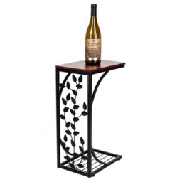 Leaf Pattern C Shaped Coffee End Table Small Sofa Side Table - thumbnail 1