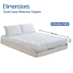 Belofay Dual Layer Mattress Topper ,14Cm Extra Thick Mattress Topper With 100% Polyester Filling - thumbnail 6