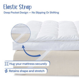 Belofay Dual Layer Mattress Topper ,14Cm Extra Thick Mattress Topper With 100% Polyester Filling - thumbnail 4