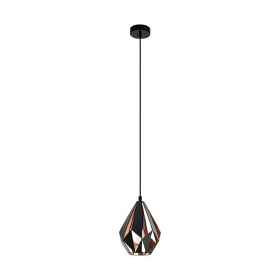 Stylish Black And Copper Geometric Pendant Light For Modern Interiors - image 1