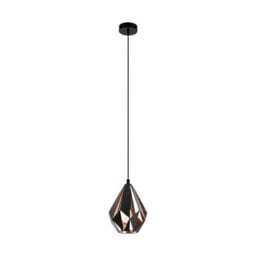 Stylish Black And Copper Geometric Pendant Light For Modern Interiors - thumbnail 1