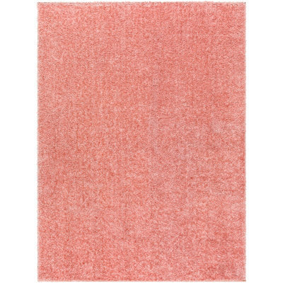 Livabliss Cloudy Shaggy-Solid Color Pink Plush Soft Pile Living Bedroom Rug 160 X 213 Cm Easy Care, Non Shedding - image 1