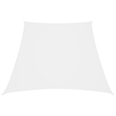 Berkfield Sunshade Sail Oxford Fabric Trapezium 2/4X3 M White - image 1